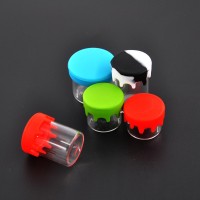 Clear color 5ml glass jar tempered glass storage jars dab wax jar container oil concentrate