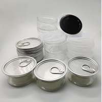 Dry flower tobacco packaging jars 100ml machine seal aluminum cover plastic lid transparent cans in stock