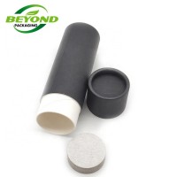 custom personalized eco-friendly matt black paper lip balm tubes packaging box push up paper tube logo customized